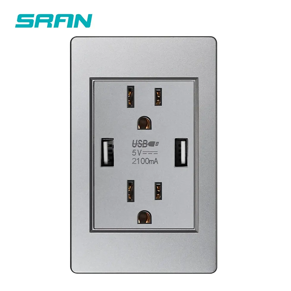 Thumbnail: Standard Dual Usb Wall socket