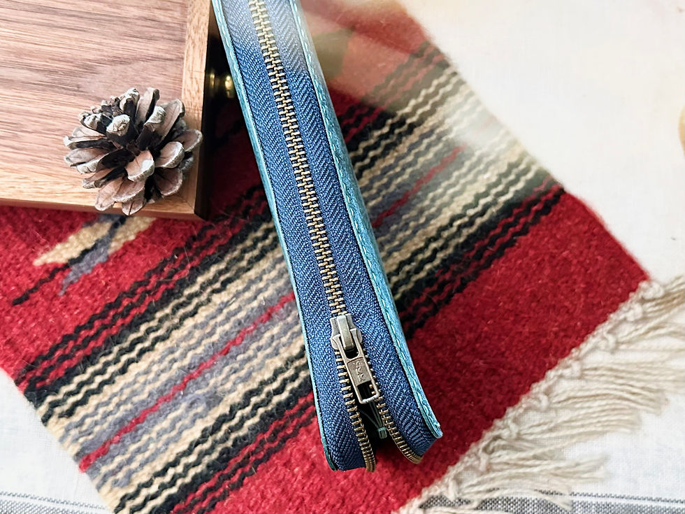 縮圖：【好好縫】橫直咭位三邊拉鏈長銀包｜皮革D.I.Y材料包