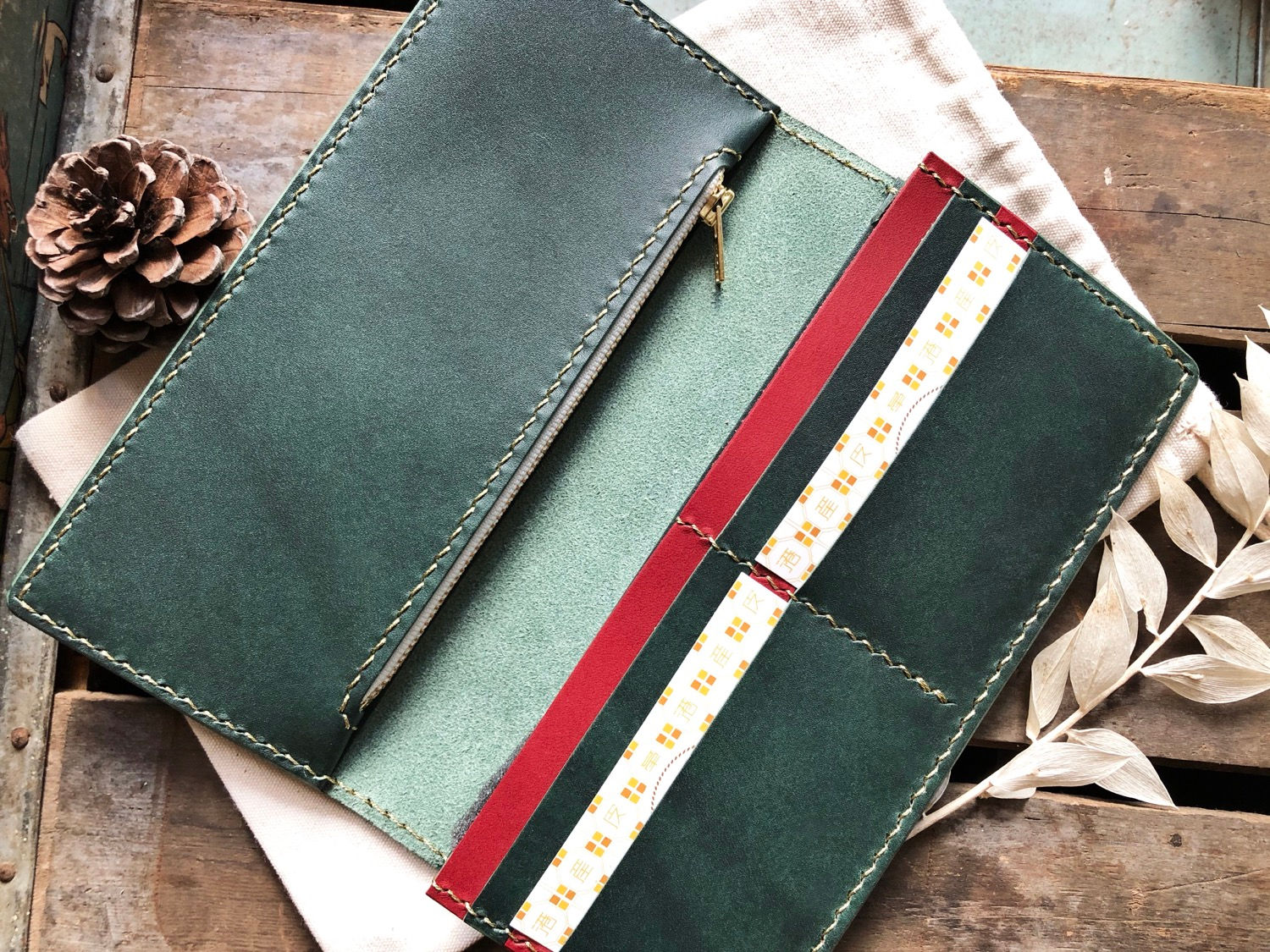 【好好縫】風琴位+橫身咭位長銀包｜皮革D.I.Y材料包