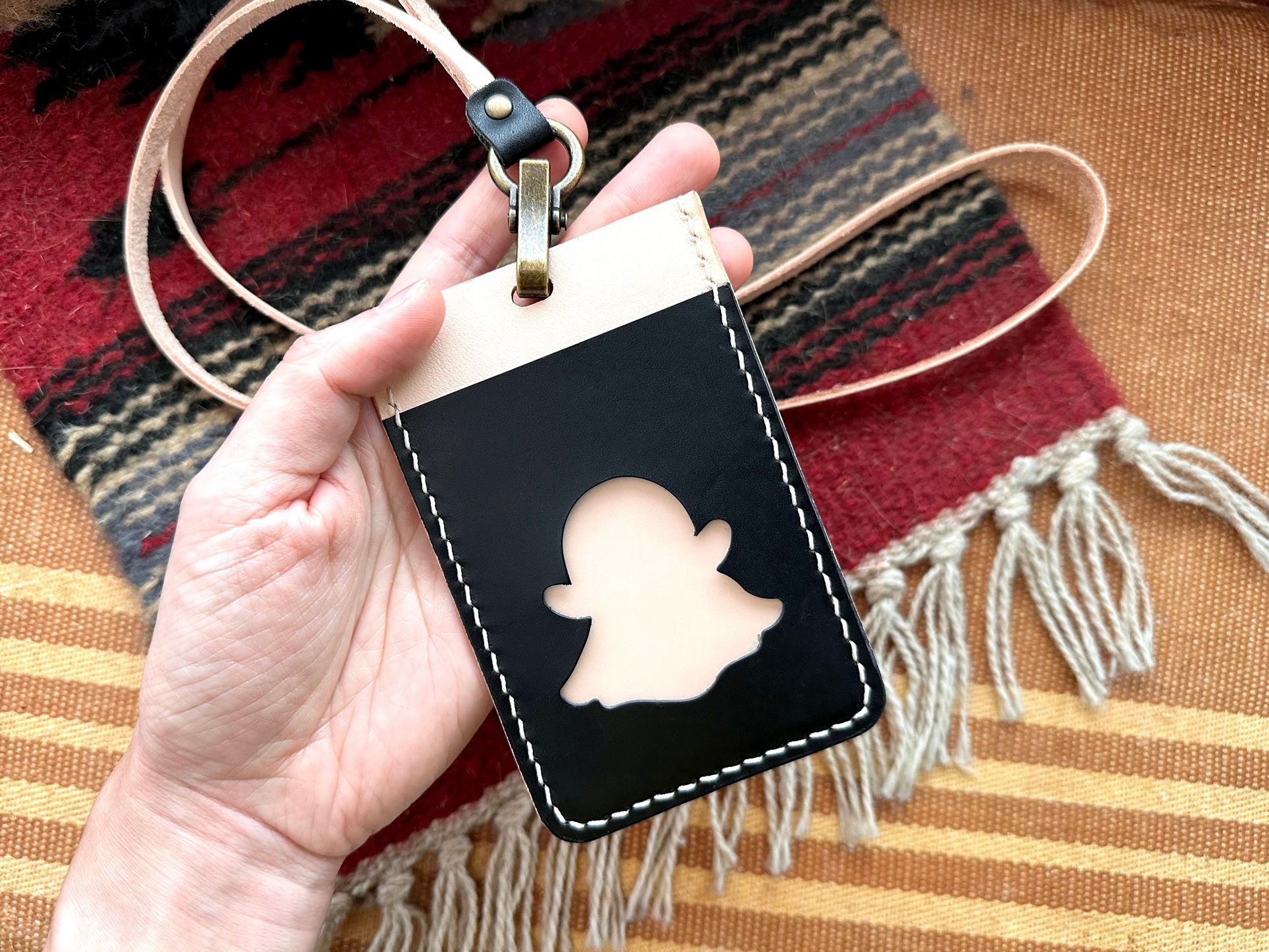 【好好縫】鬼鬼直身證件套｜皮革D.I.Y材料包