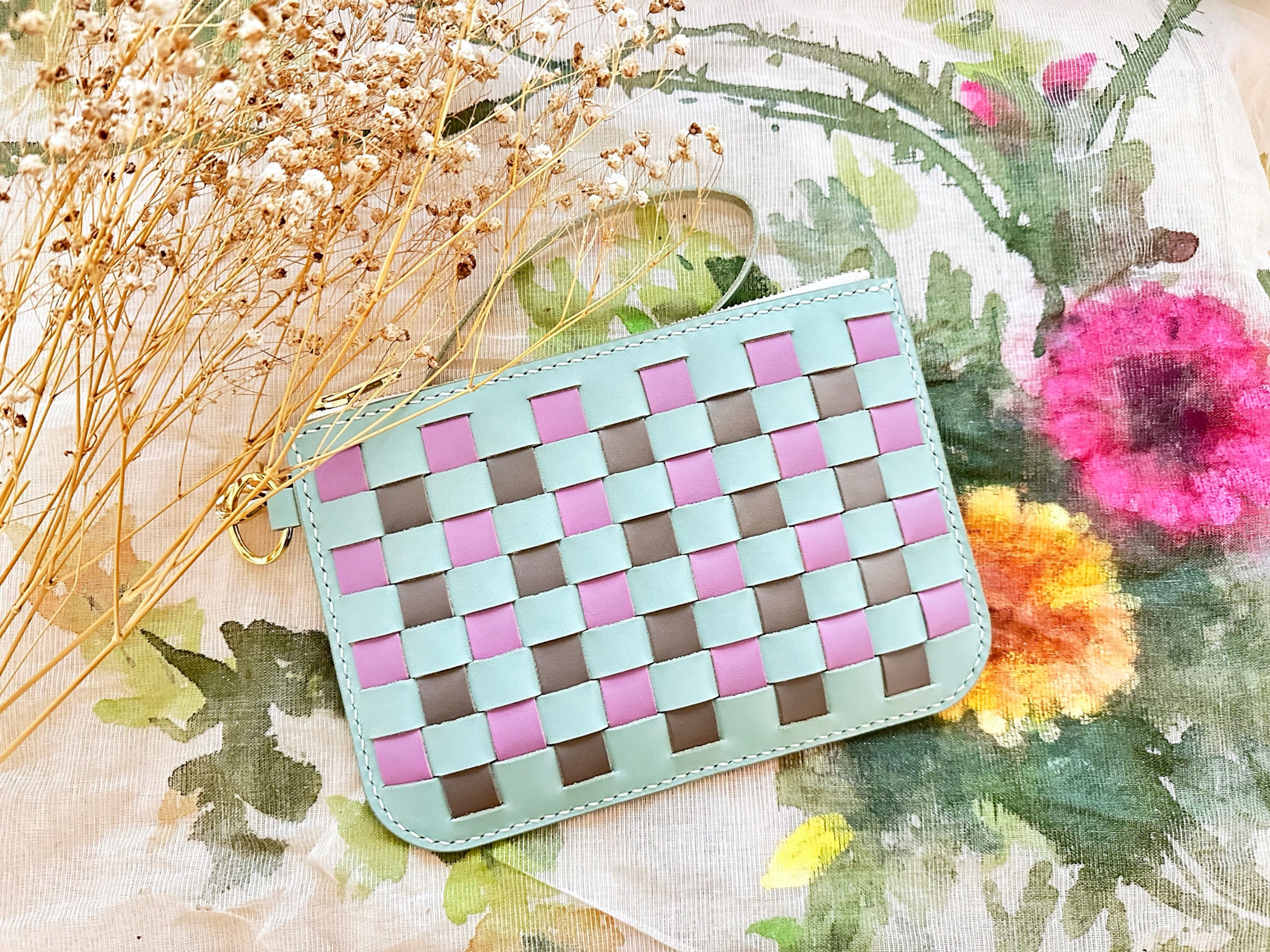 【好好縫】十字織拉鏈手提包｜皮革D.I.Y材料包