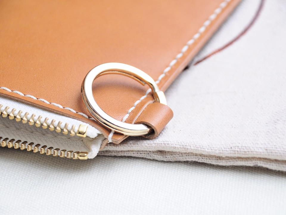 Thumbnail: [Sew well] Zipper handbag｜Leather DIY material bag