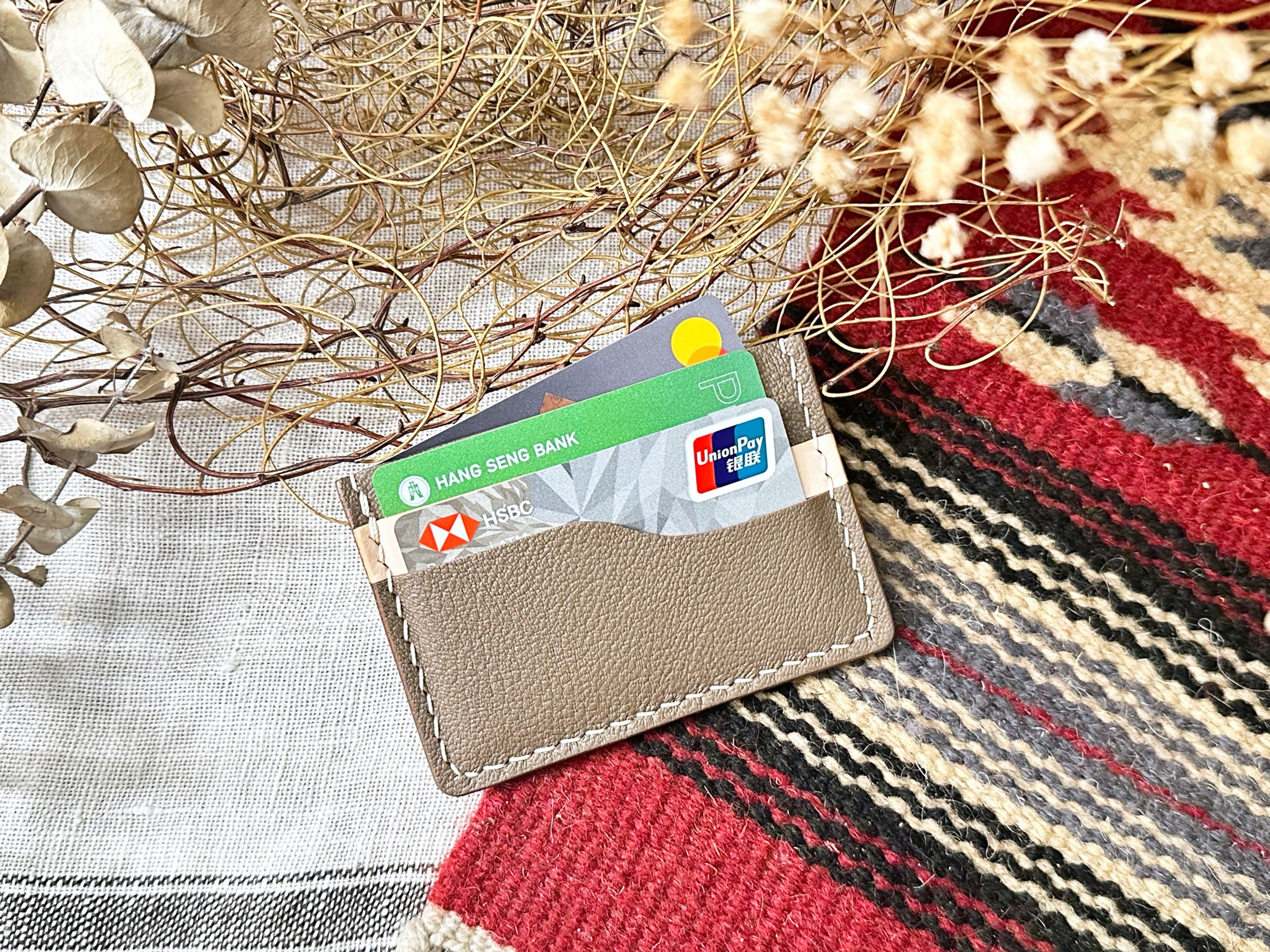 【好好縫】山羊皮 2+1 咭片套 (S形咭位)｜皮革D.I.Y材料包