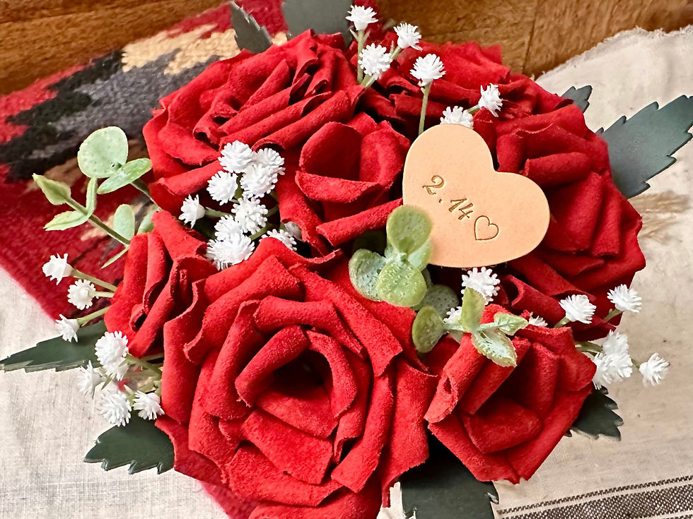 縮圖：LOVING YOU 皮革玫瑰花束｜皮革D.I.Y材料包