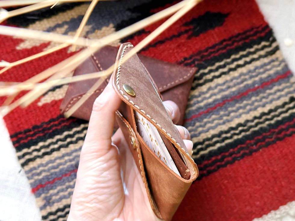 縮圖：【好好縫】雙咭位・信封形卡片套｜皮革D.I.Y材料包