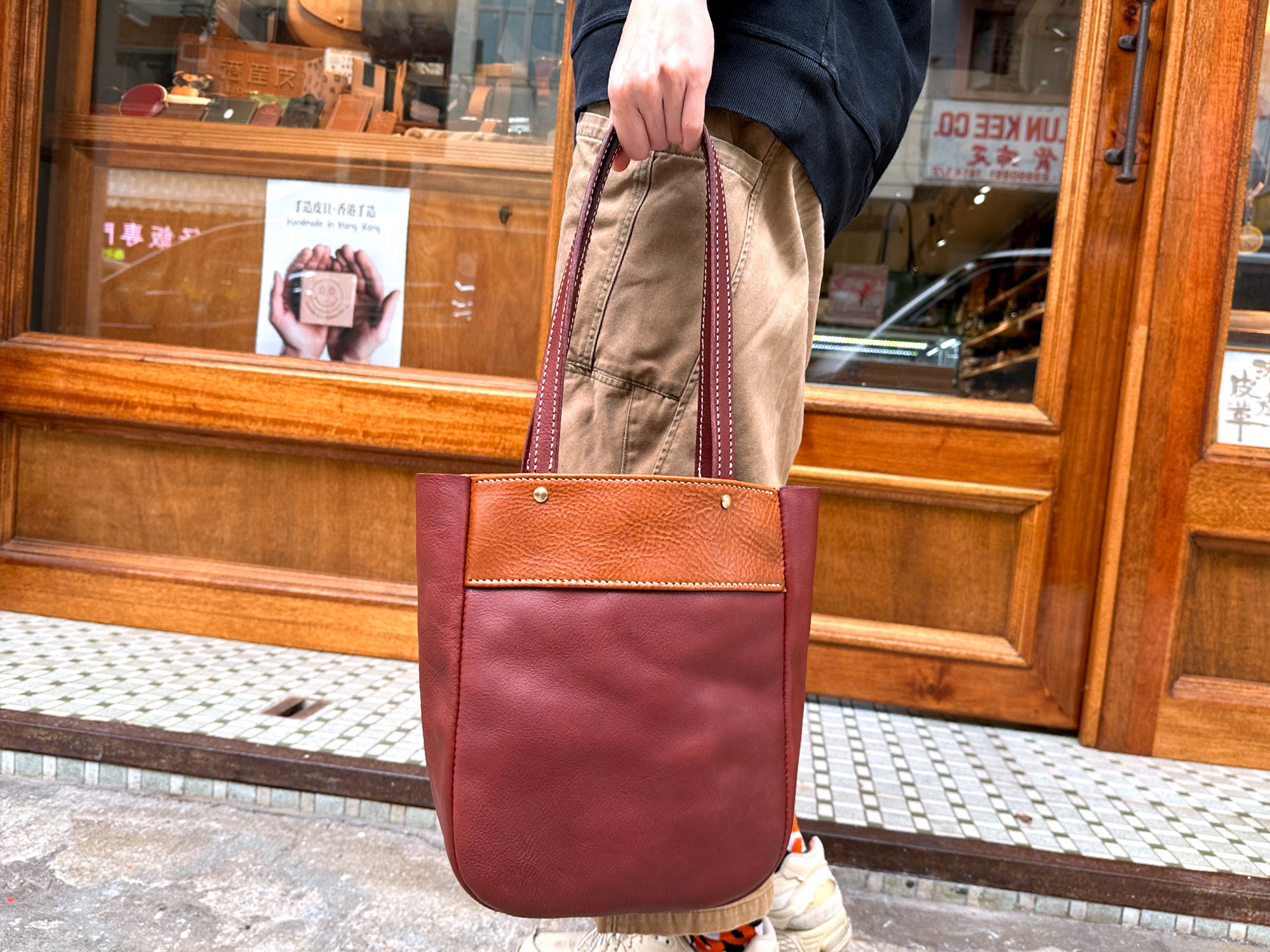 【好好縫】拼色直身Totebag｜皮革D.I.Y材料包