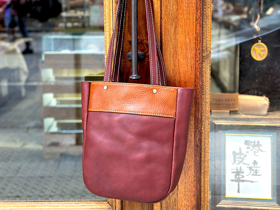 縮圖：【好好縫】拼色直身Totebag｜皮革D.I.Y材料包