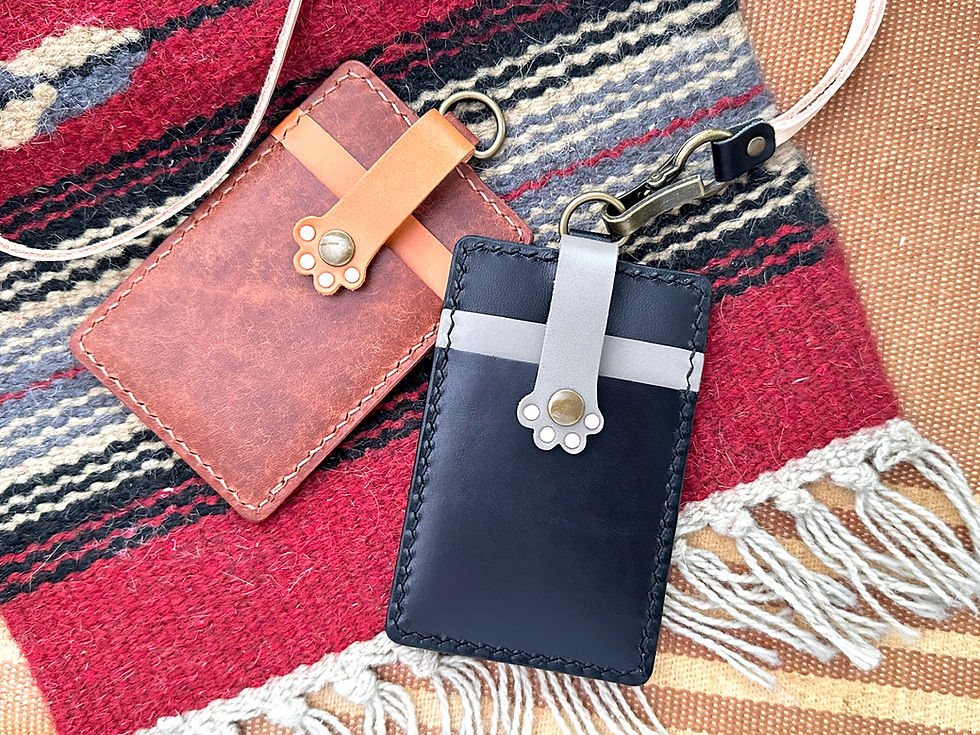 縮圖：【好好縫】貓爪搭帶雙咭位＋相位證件套｜皮革D.I.Y材料包