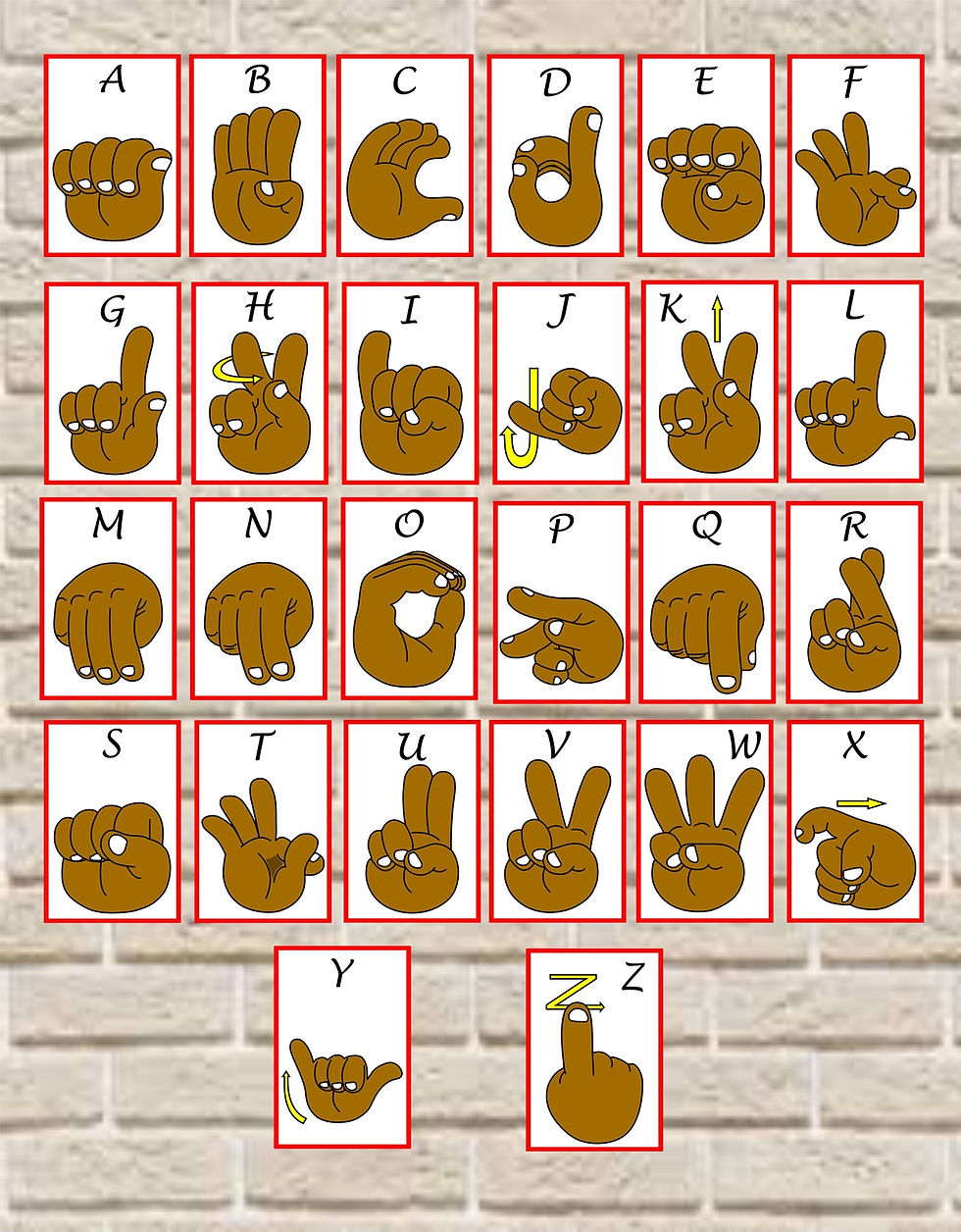 Miniatura: Jogo Educativo Plastificado Alfabeto em Libras