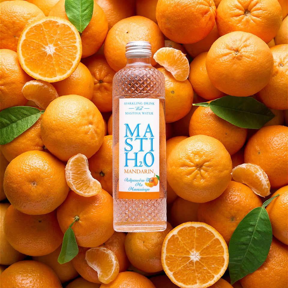 MastihO mandarin sparkling drink product photography Athens — Alexios Tepetidis