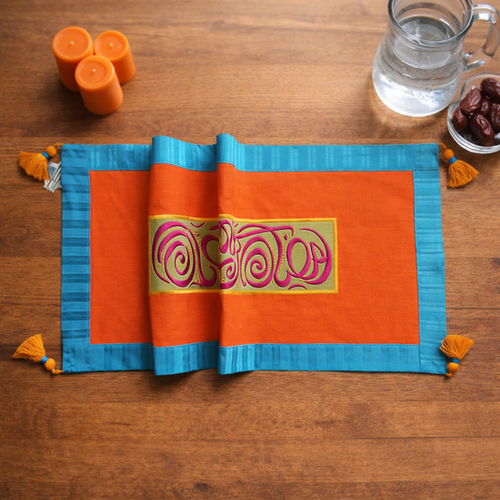 Embroidered Ramadan Kareem Calligraphy Table Runner | AlBurgan