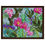 Thumbnail: Wavy Blue and Pink Floral CANVAS with FRAME