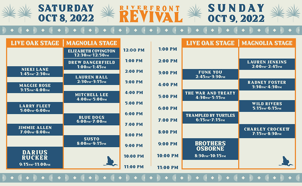 Schedule Riverfront Revival