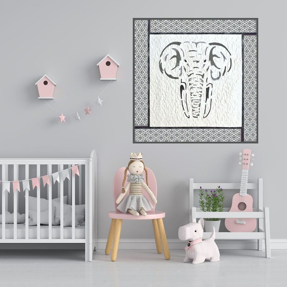 Thumbnail: PDF Majestic Elephant Quilt Pattern