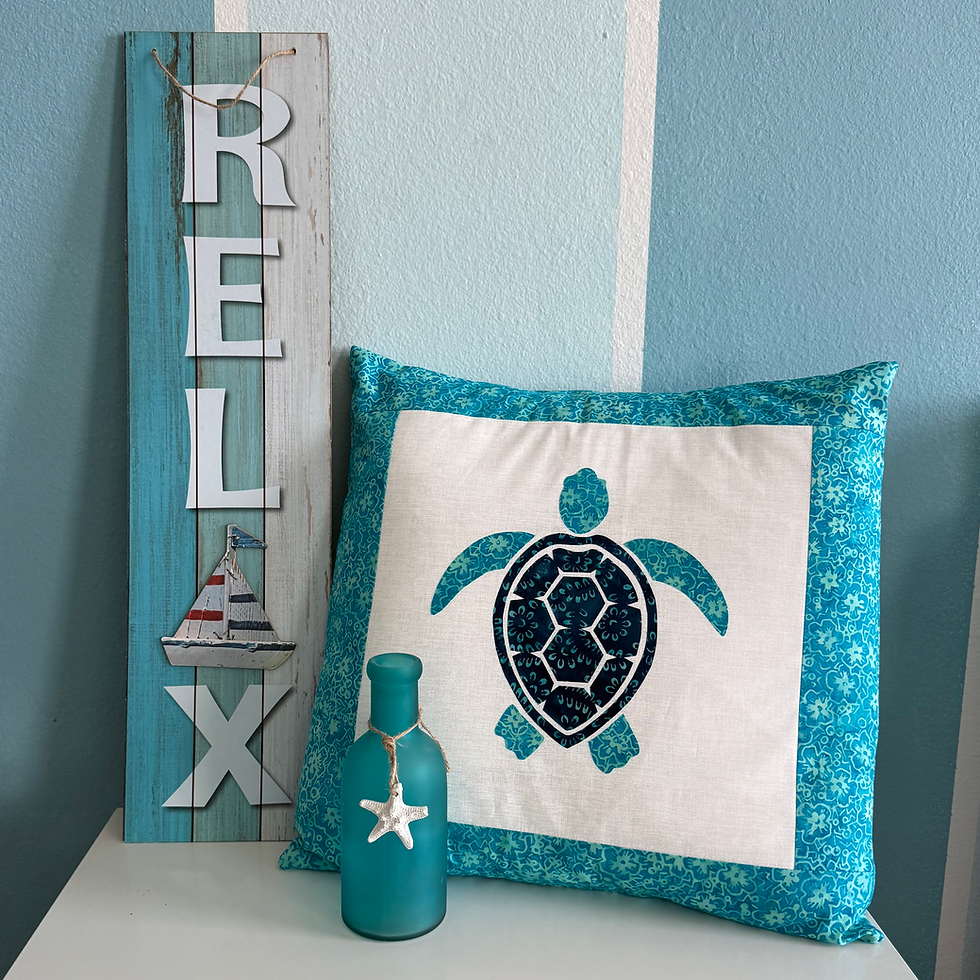 Thumbnail: PDF Sea Turtle Pillow Pattern
