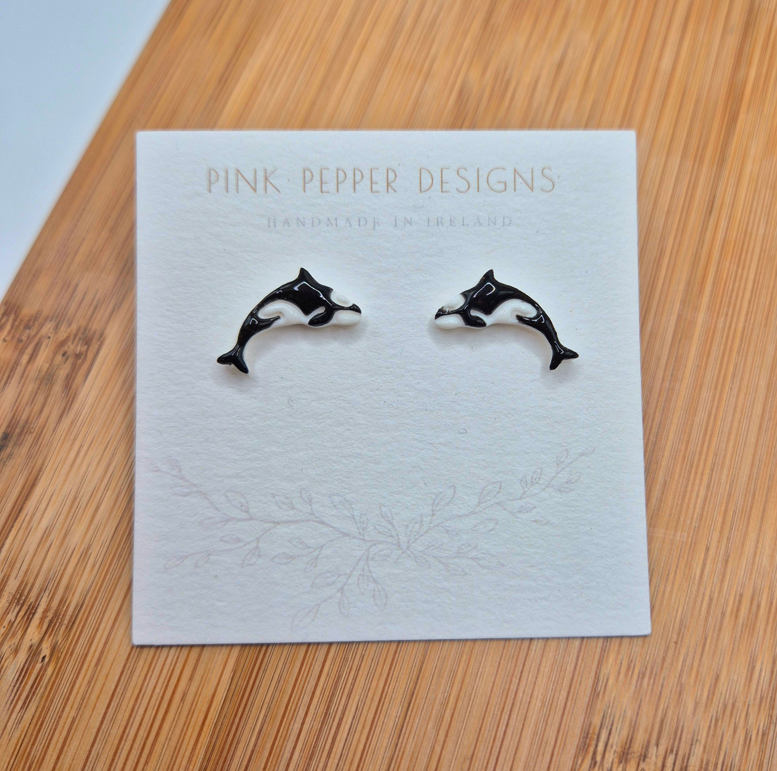 Orca (Killerwhale) Stud Earrings
