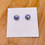 Thumbnail: Lilac & Silver Stars Medium Sparkly Stud Earrings