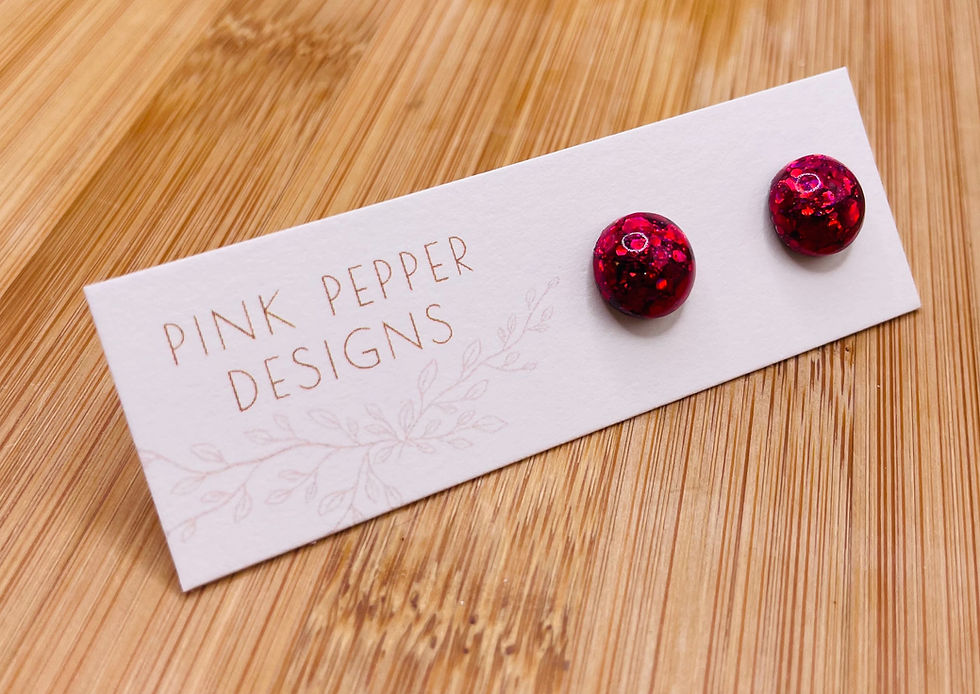 Thumbnail: Scarlet Small Sparkly Stud Earrings