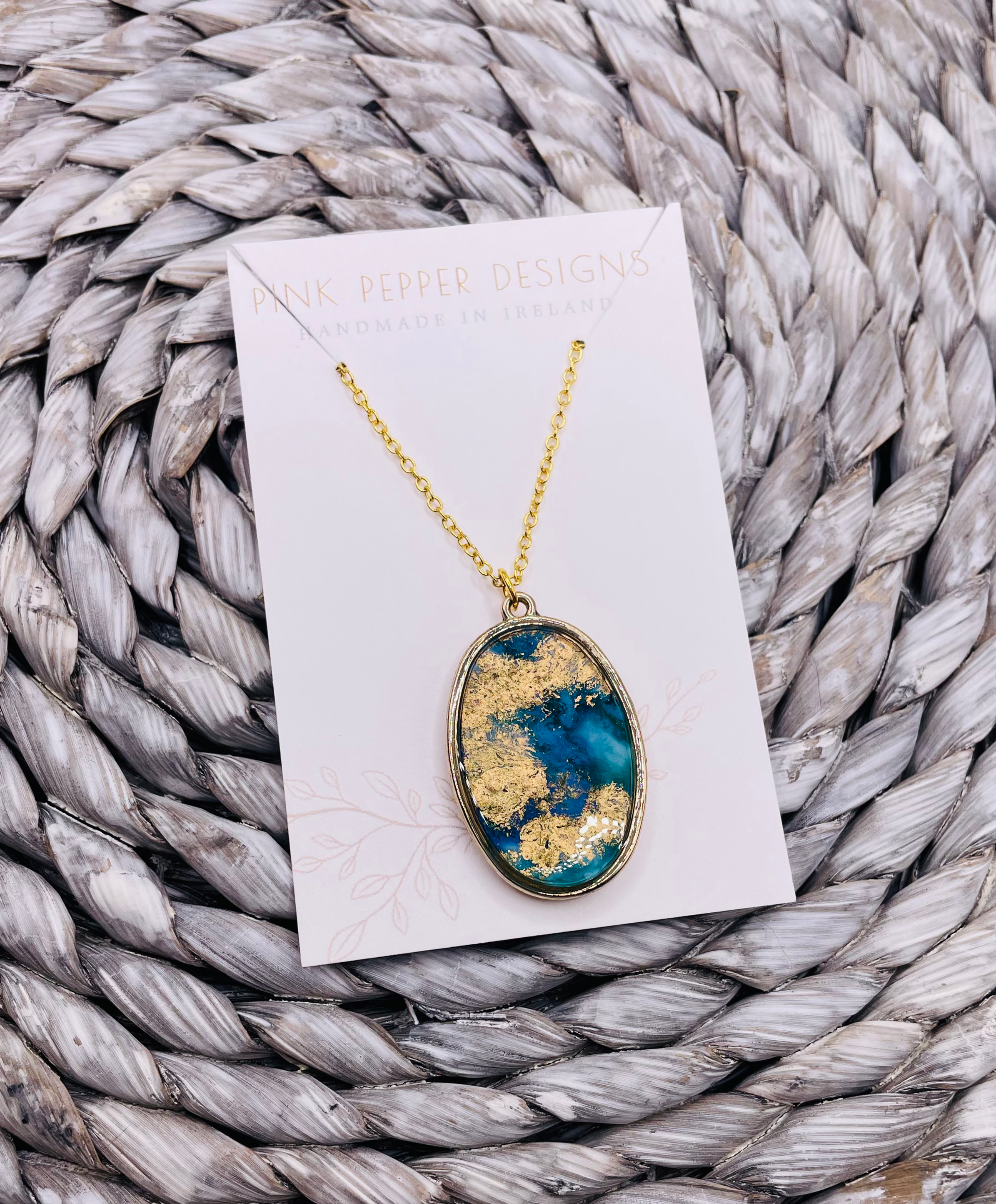 Royal Marina Large Pendant Gold Necklace 