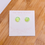 Thumbnail: Neon Yellow Crystal Medium Sparkly Stud Earrings 