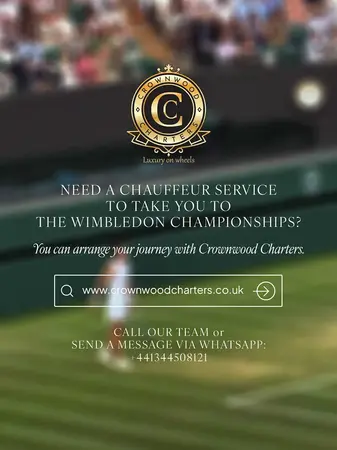 Available Wimbledon Championships private car service