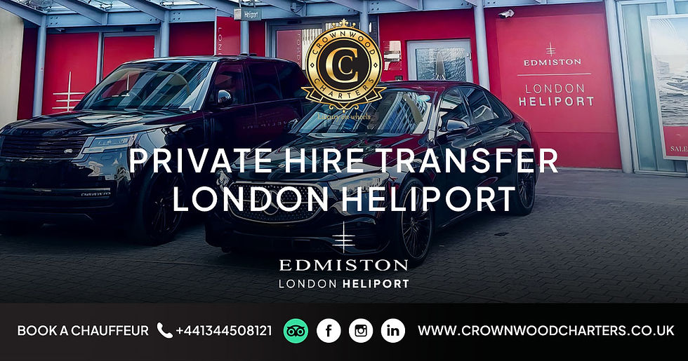 Private hire transfer London Heliport Chauffeur Battersea