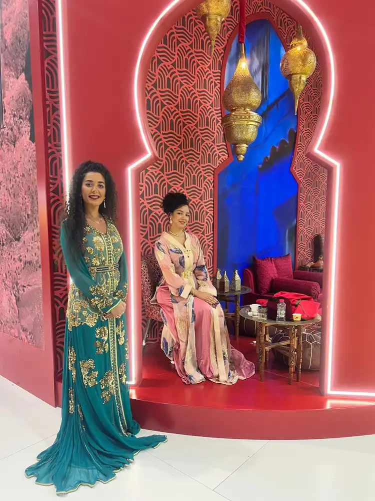 Beautiful exhibitors in Arabian Travel Market 2024