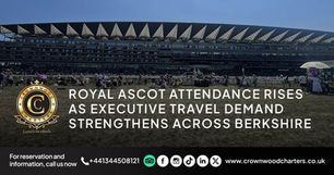 Royal Ascot executive chauffeur arrival in Ascot, Berkshire during race week.