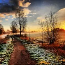 Papermill Lock at sunrise