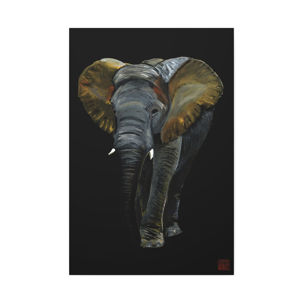 Thumbnail: Strolling Elephant | Stretched Matte Canvas