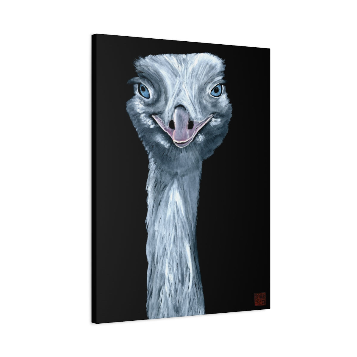 Ostrich | Stretched Matte Canvas