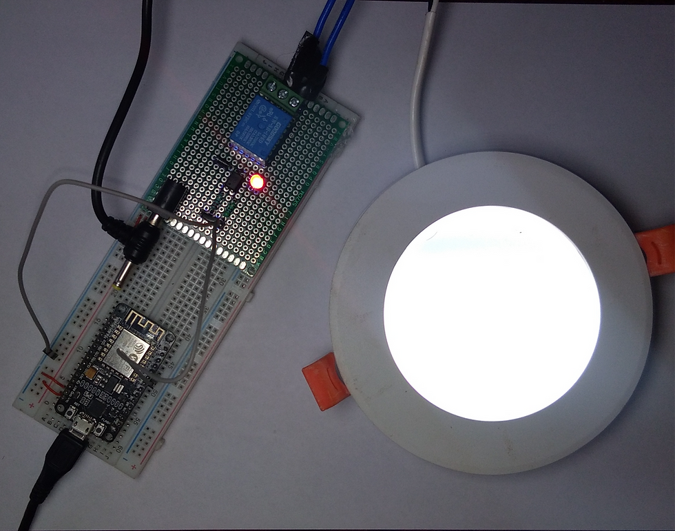 Controlling Ceiling Light using NodeMCu, AWS, and Relay | IoT - Project Code