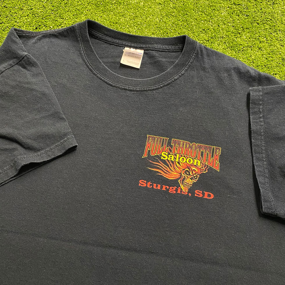 Thumbnail: FULL THROTTLE SALOON BIKER BAR FLAMES TEE