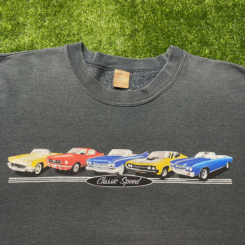 Thumbnail: VINTAGE GEORGE CLASSIC SPEED MUSCLE CARS CREWNECK