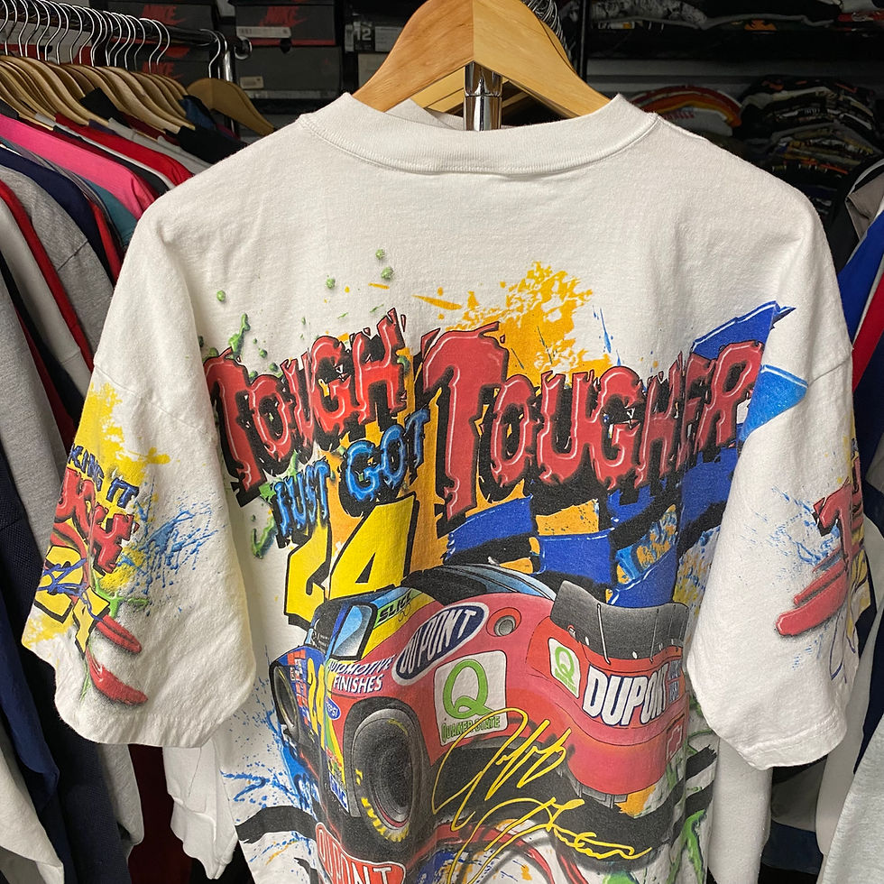 Thumbnail: VINTAGE 1998 JEFF GORDON MAKING IT TOUGH ALL OVER PRINT RACING TEE