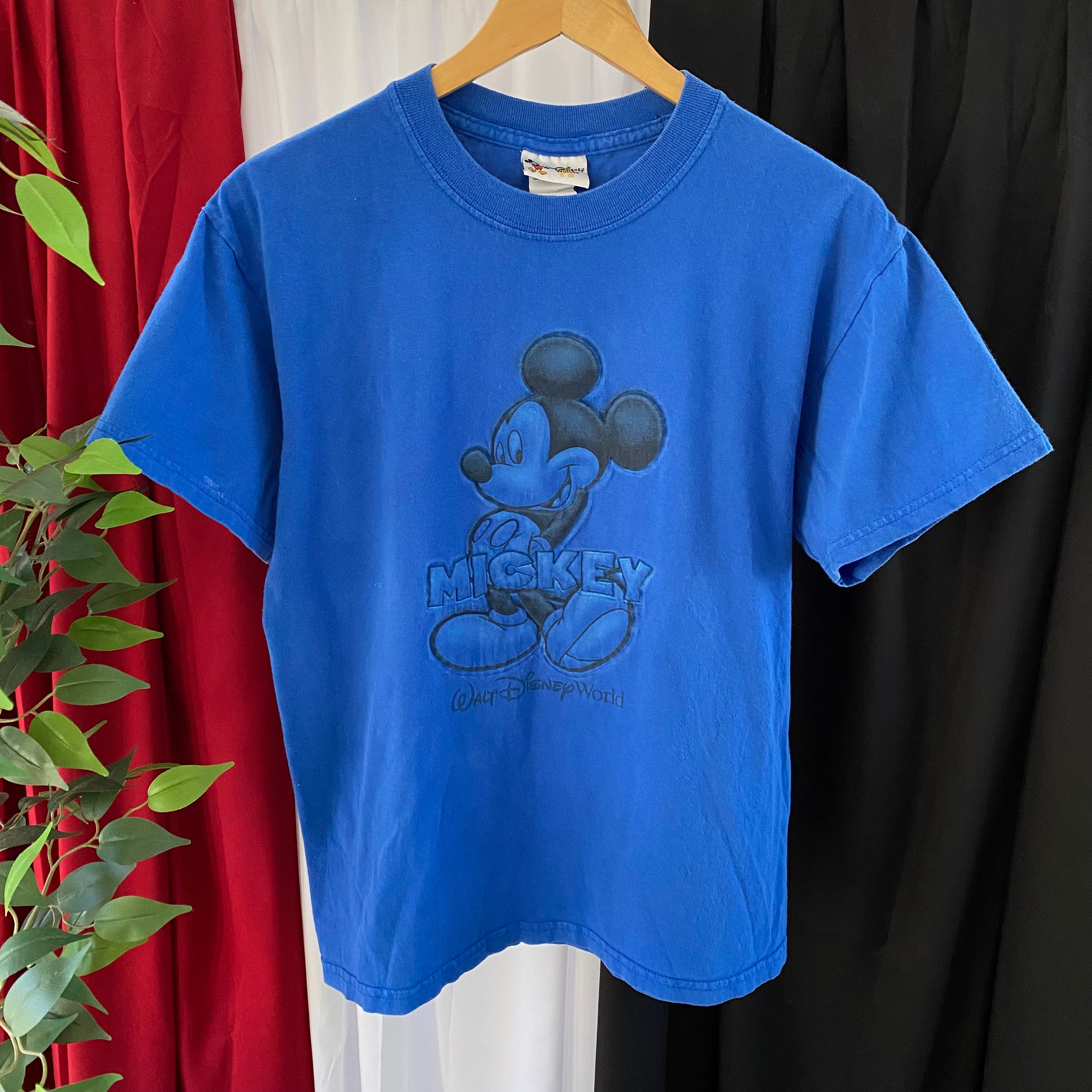 VINTAGE WALT DISNEY WORLD MICKEY MOUSE EMBOSSED LOGO TEE