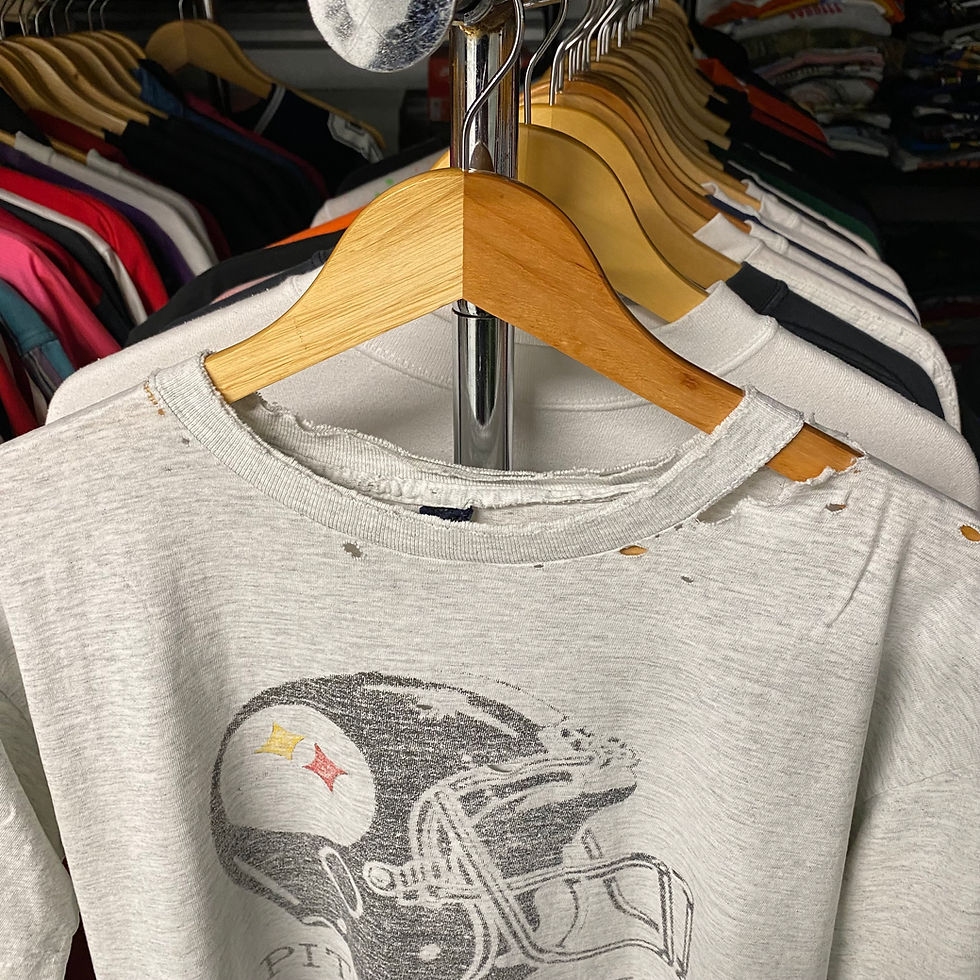 Thumbnail: VINTAGE PITTSBURGH STEELERS HELMET DISTRESSED TEE