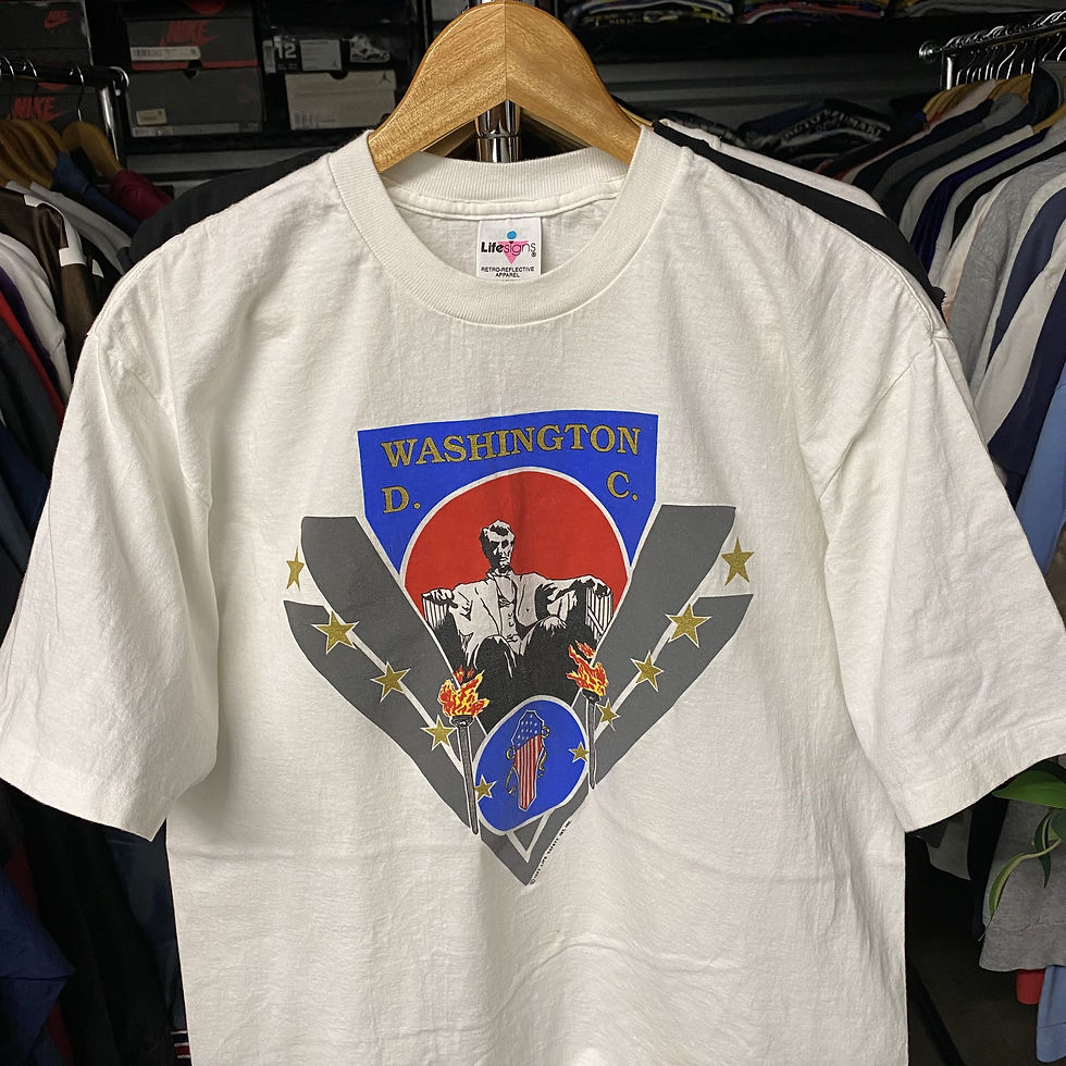 Thumbnail: VINTAGE 1992 WASHINGTON D.C. ABRAHAM LINCOLN REFLECTIVE TEE