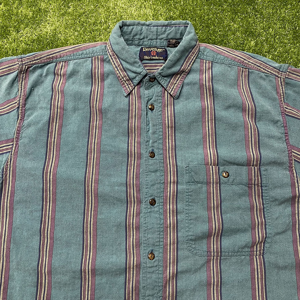 Thumbnail: VINTAGE REVENGE STRIPED BUTTON UP SHIRT