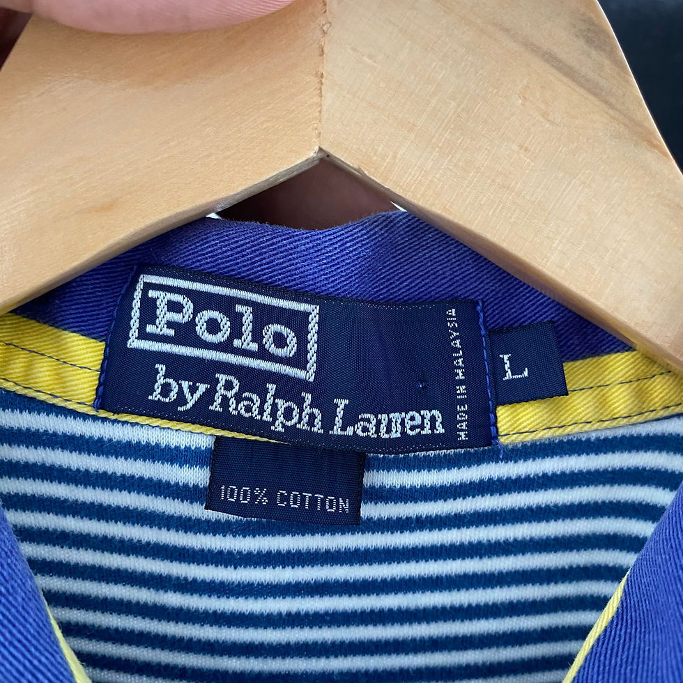 Thumbnail: VINTAGE POLO RALPH LAUREN STRIPED SHIRT BLUE