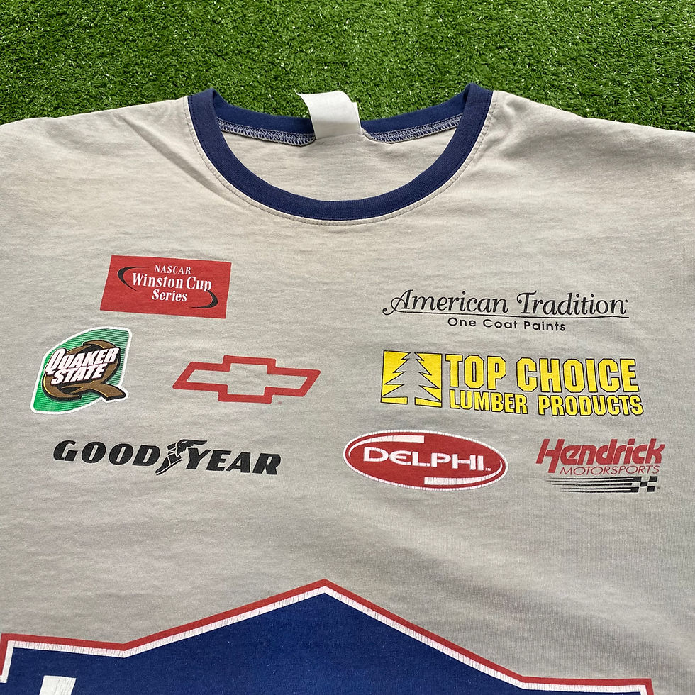 Thumbnail: VINTAGE 2003 JIMMIE JOHNSON LOWE'S ALL OVER PRINT RACING TEE