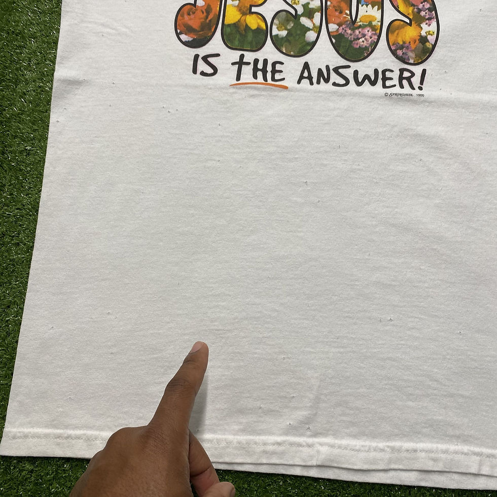 Thumbnail: JESUS IS THE ANSWER FLORAL TEE
