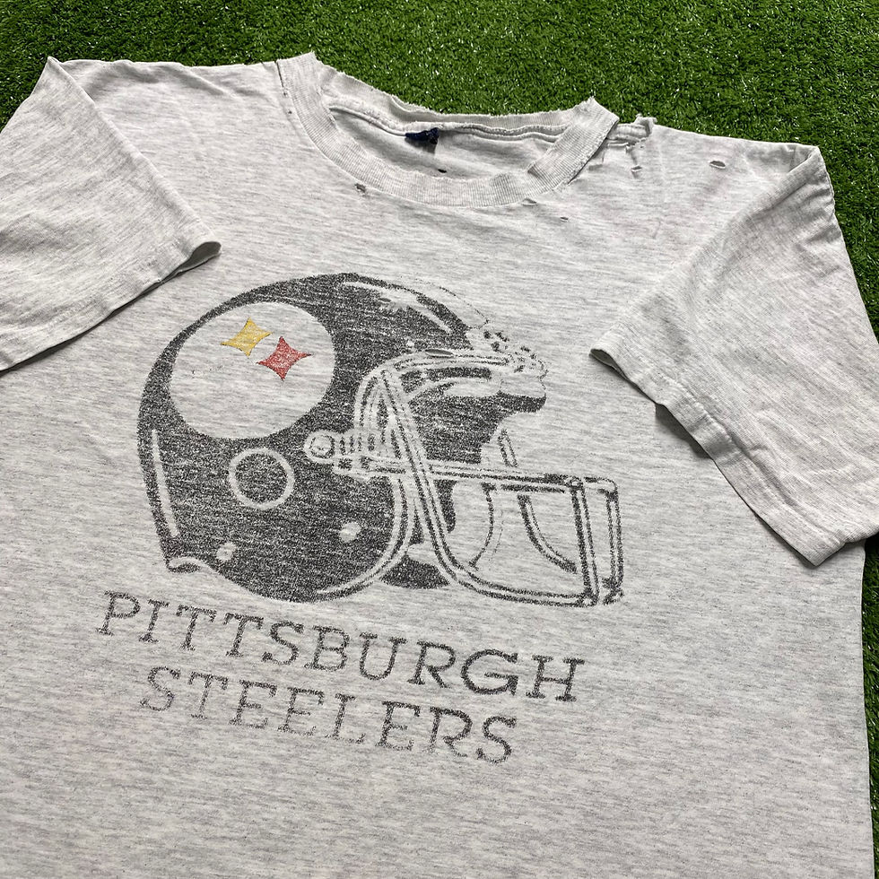 Thumbnail: VINTAGE PITTSBURGH STEELERS HELMET DISTRESSED TEE