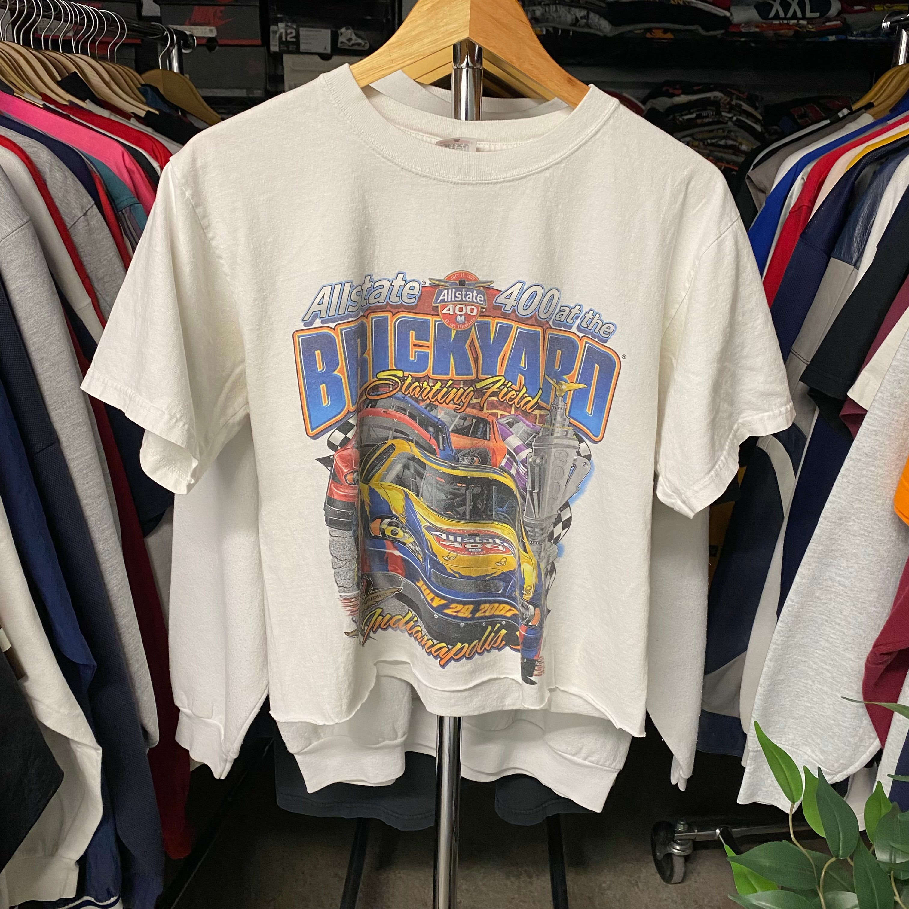 VINTAGE 2007 BRICKYARD 400 CROPPED RACING TEE