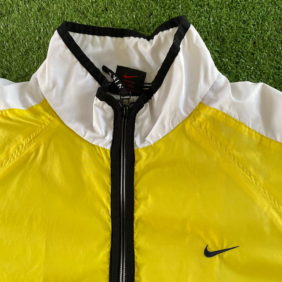 Thumbnail: VINTAGE NIKE MINI SWOOSH FULL ZIP WINDBREAKER YELLOW