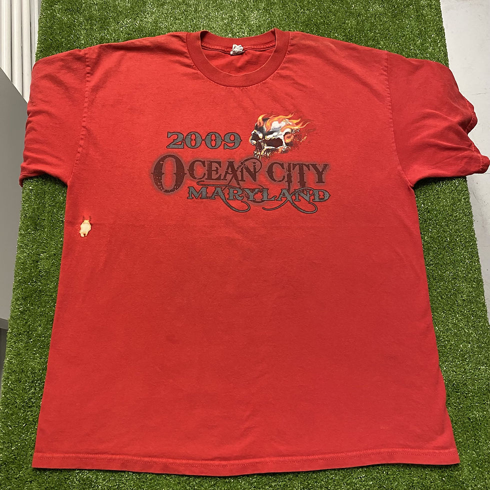 Thumbnail: 2009 OCEAN CITY MARYLAND FLAMING SKULL TEE