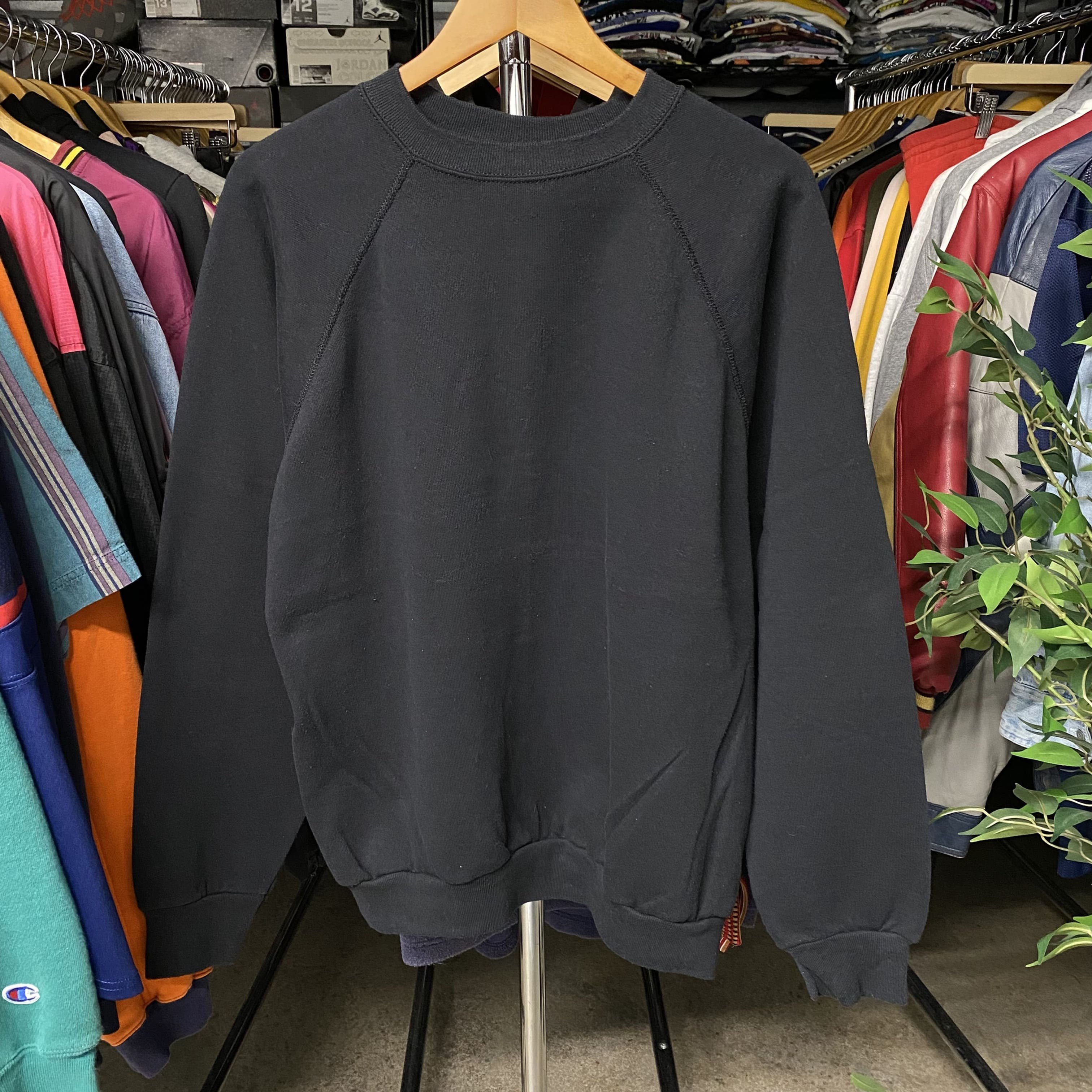 VINTAGE TULTEX BLANK CREWNECK BLACK
