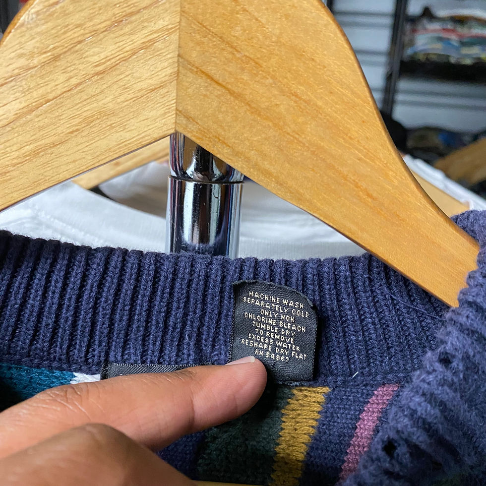 Thumbnail: VINTAGE STRUCTURE 3D KNIT STRIPED SWEATER