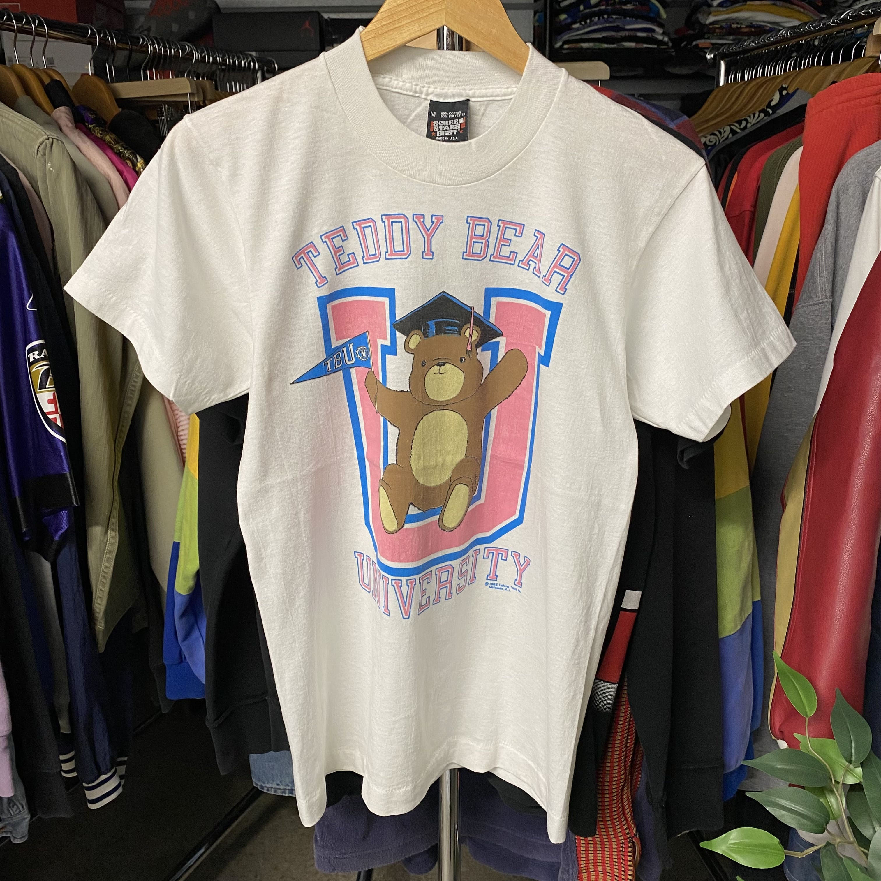 VINTAGE 1985 TEDDY BEAR UNIVERSITY TEE