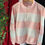 Thumbnail: VINTAGE STRIPED FLEECE PULLOVER PINK